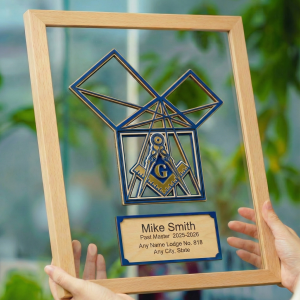 Personalized PA Blue Lodge Past Master (3D Layered Wood) Plaque